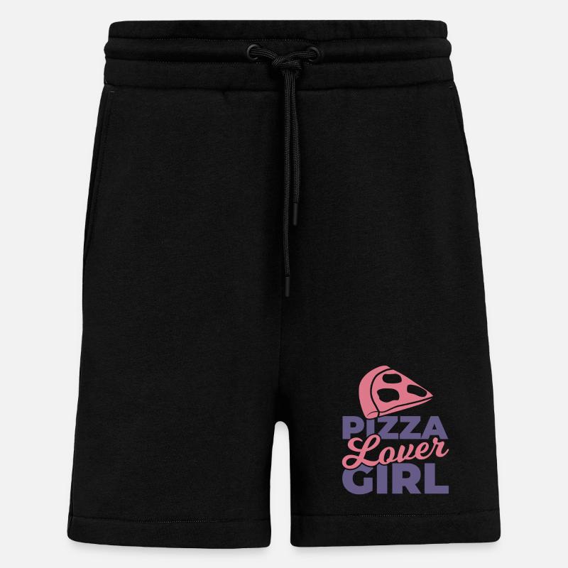 Mädchen das Pizza liebt - Shorts - made by SPREAD - SOLID BLACK