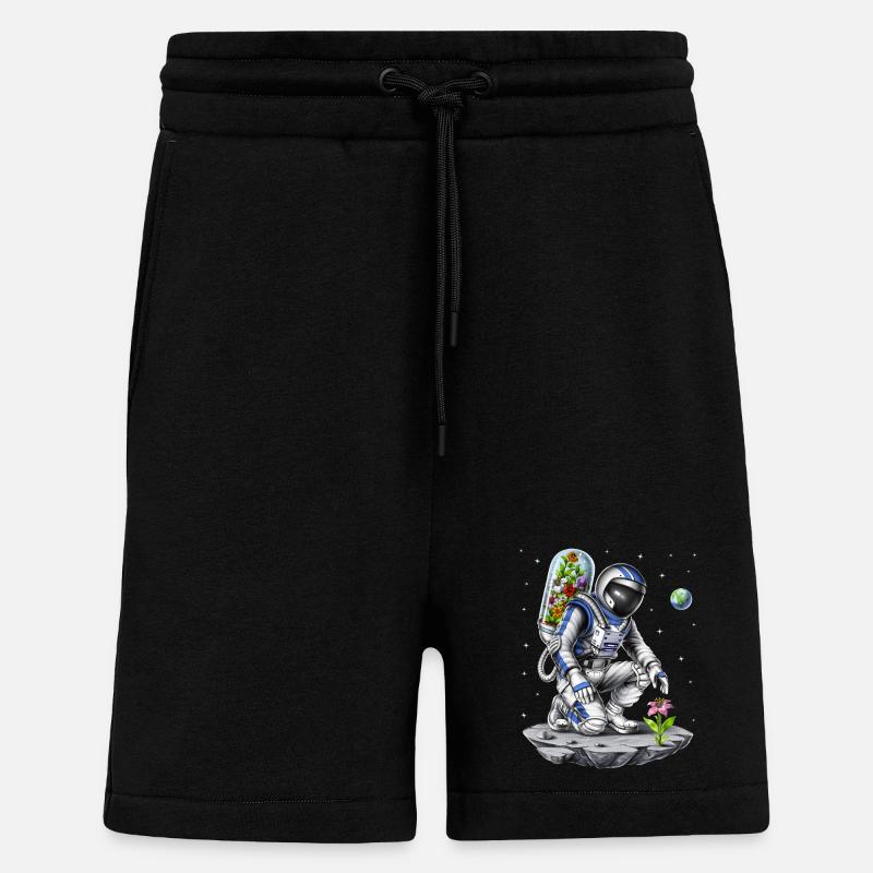 Botaniste astronaute spatial - Short bio décontracté fabriqué en UE - SOLID BLACK