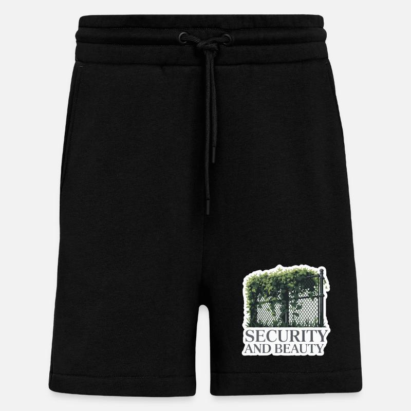 Bewachtes Gartenzaun-Design - Shorts - made by SPREAD - SOLID BLACK