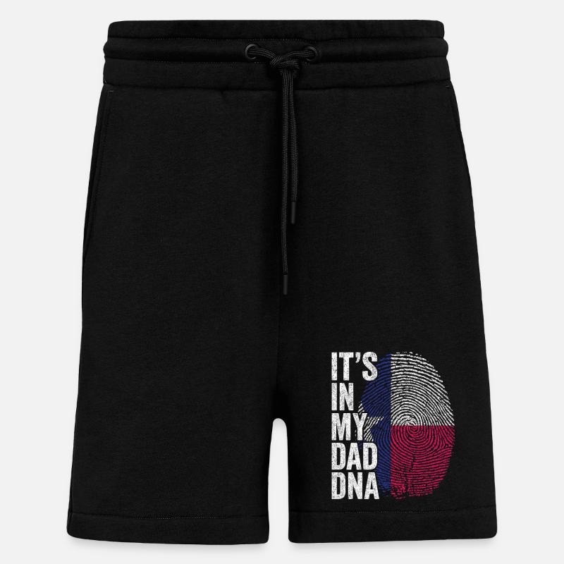 Drapeau Texas Empreinte Papa Texan - Short bio décontracté fabriqué en UE - SOLID BLACK