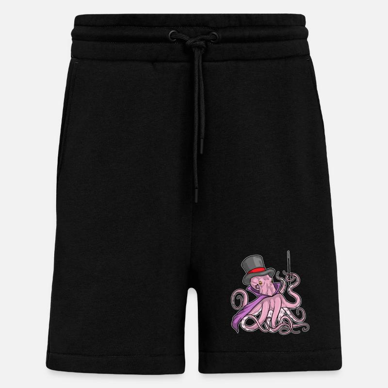 Baguette de sorcier pieuvre - Short bio décontracté fabriqué en UE - SOLID BLACK