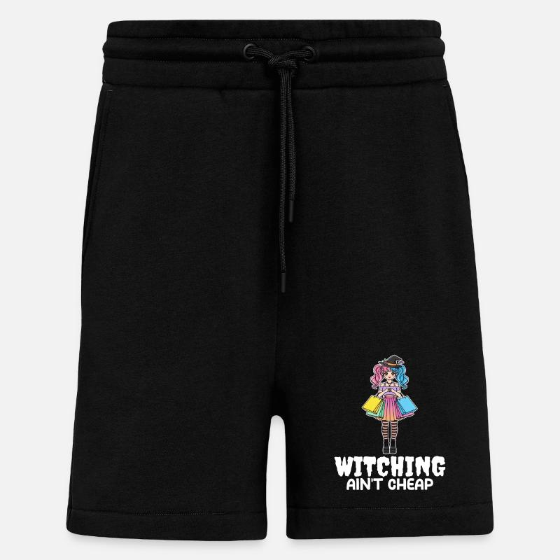 WITCHING AIN'T CHEAP - WITCH HALLOWEEN - Shorts - made by SPREAD - SOLID BLACK