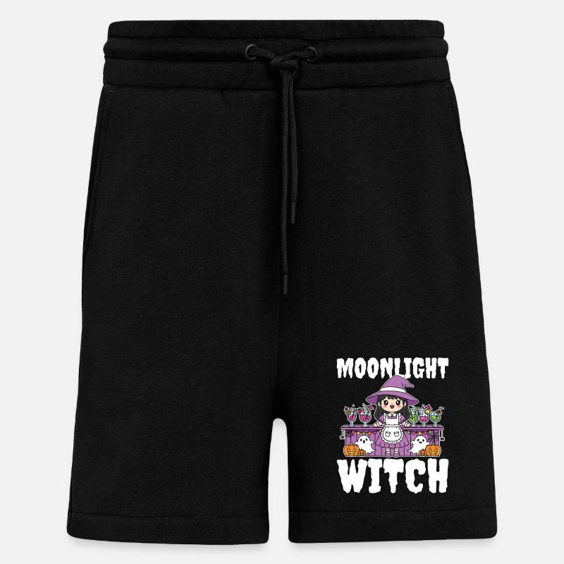 MOONLIGHT WITCH - WITCH HALLOWEEN - Shorts - made by SPREAD - SOLID BLACK