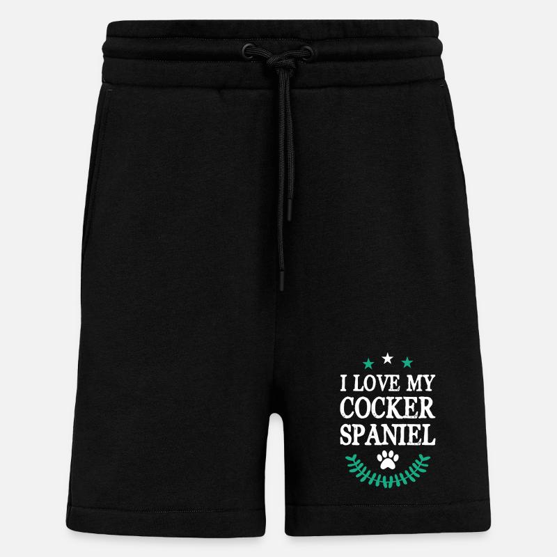 COCKER_SPANIEL - Shorts - made by SPREAD - SOLID BLACK