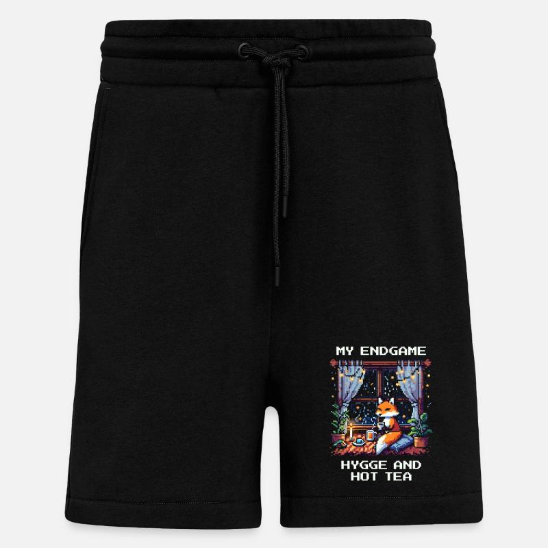 Endgame: Hygge and hot tea - Shorts - made by SPREAD - SOLID BLACK