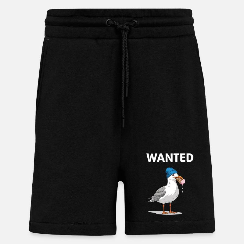 Gesucht Möwe Eiscreme Abenteuer - Short bio décontracté fabriqué en UE - SOLID BLACK