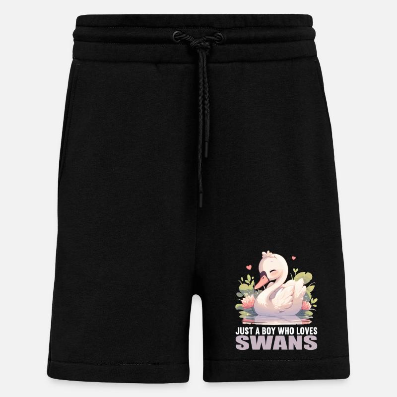 Cygnes Cygne - Short bio décontracté fabriqué en UE - SOLID BLACK