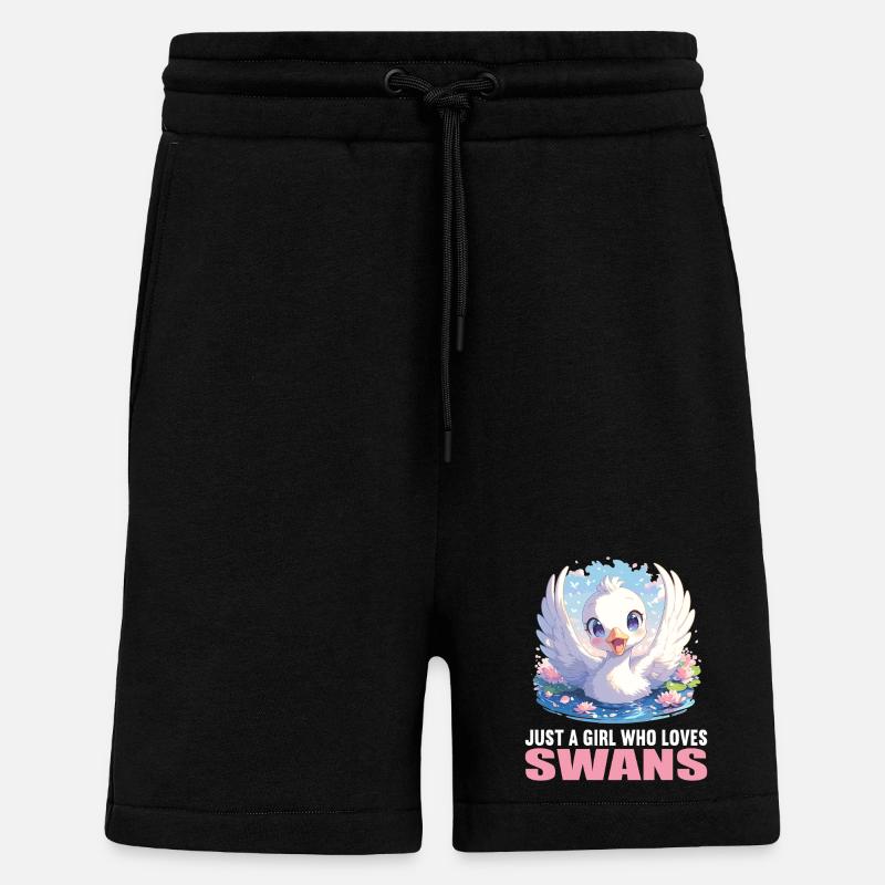 Cygnes Cygne - Short bio décontracté fabriqué en UE - SOLID BLACK