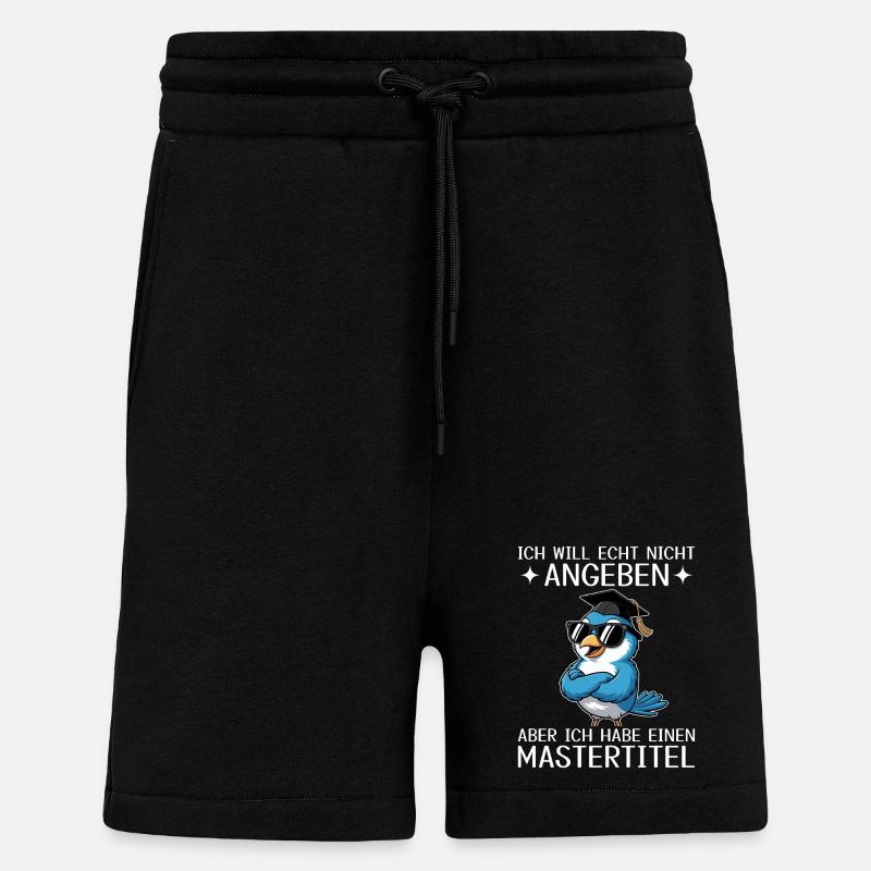 Master's degree completed - Master's title - Shorts - made by SPREAD - SOLID BLACK
