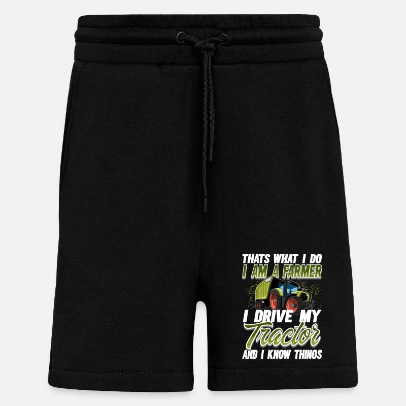 Traktor Landwirt - Shorts - made by SPREAD - SOLID BLACK