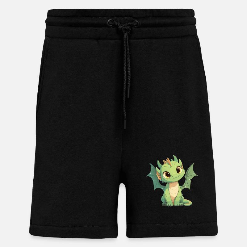 Dragon Dragon - Short bio décontracté fabriqué en UE - SOLID BLACK