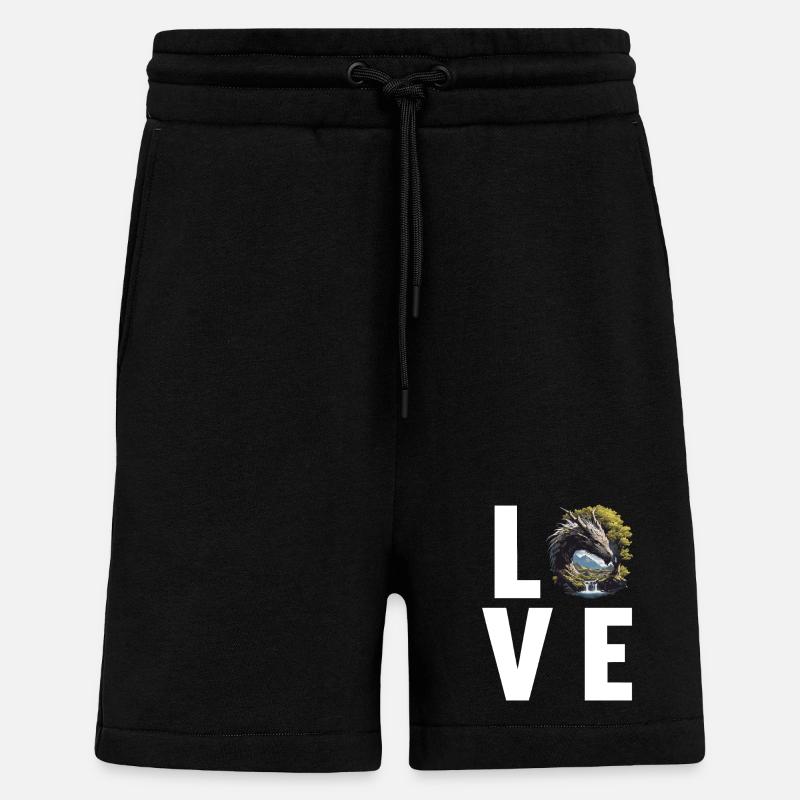 Drachen Drache - Shorts - made by SPREAD - SOLID BLACK