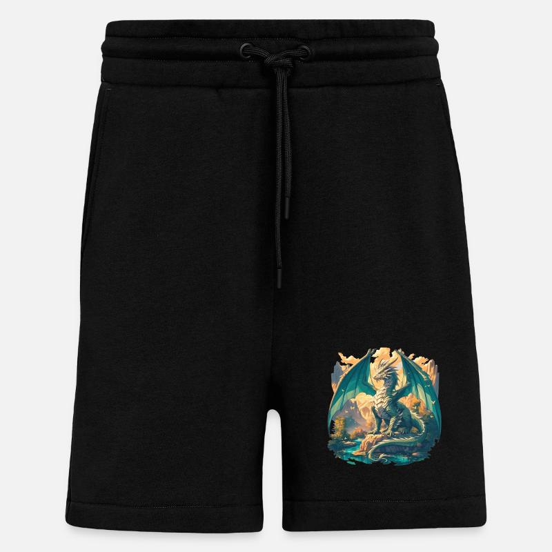 Drachen Drache - Shorts - made by SPREAD - SOLID BLACK