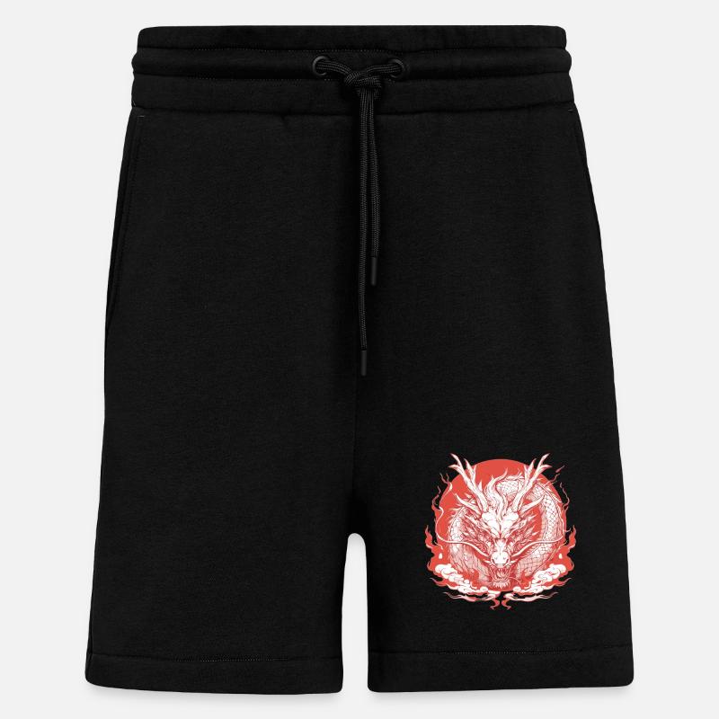 Dragon Dragon - Shorts - made by SPREAD - SOLID BLACK
