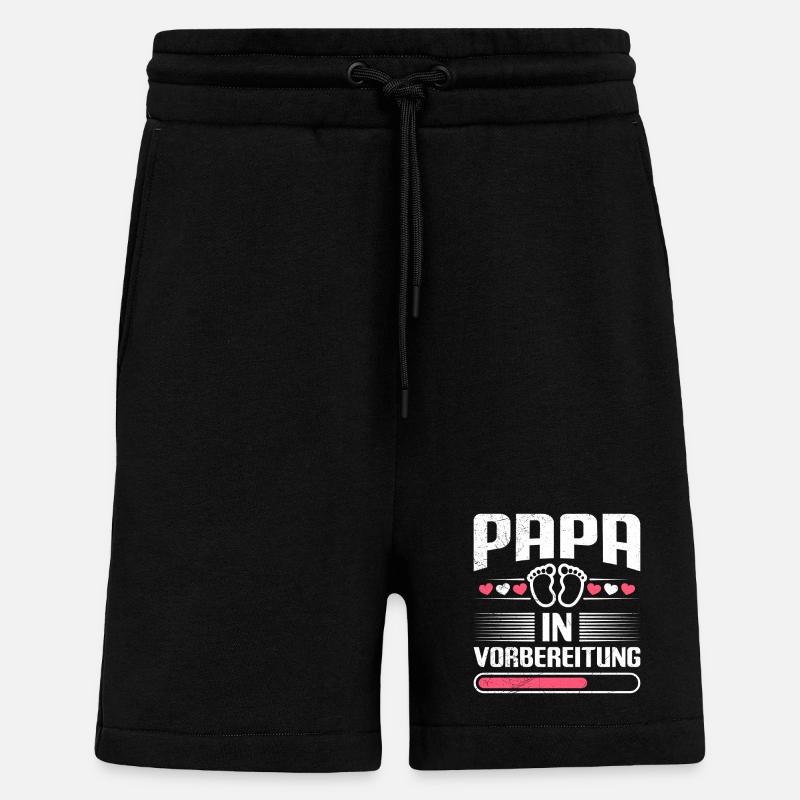 PAPA IN VORBEREITUNG Vaterschaft Lustiges - Shorts - made by SPREAD - SOLID BLACK