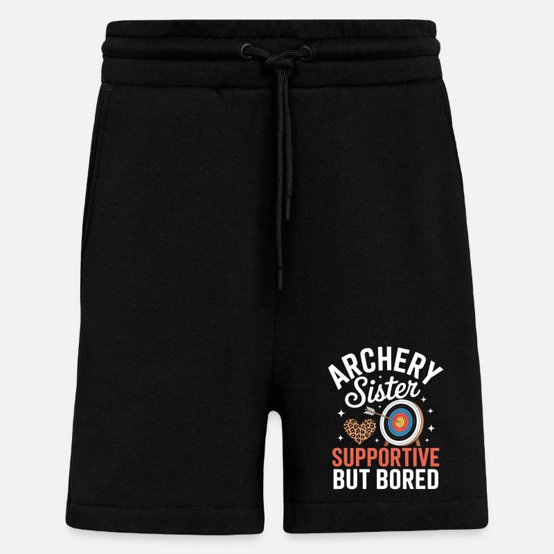 Archery saying sister archery - Shorts - made by SPREAD - SOLID BLACK