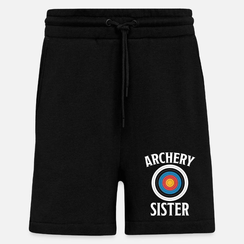Bogenschießen Spruch Schwester Bogenschießen - Shorts - made by SPREAD - SOLID BLACK