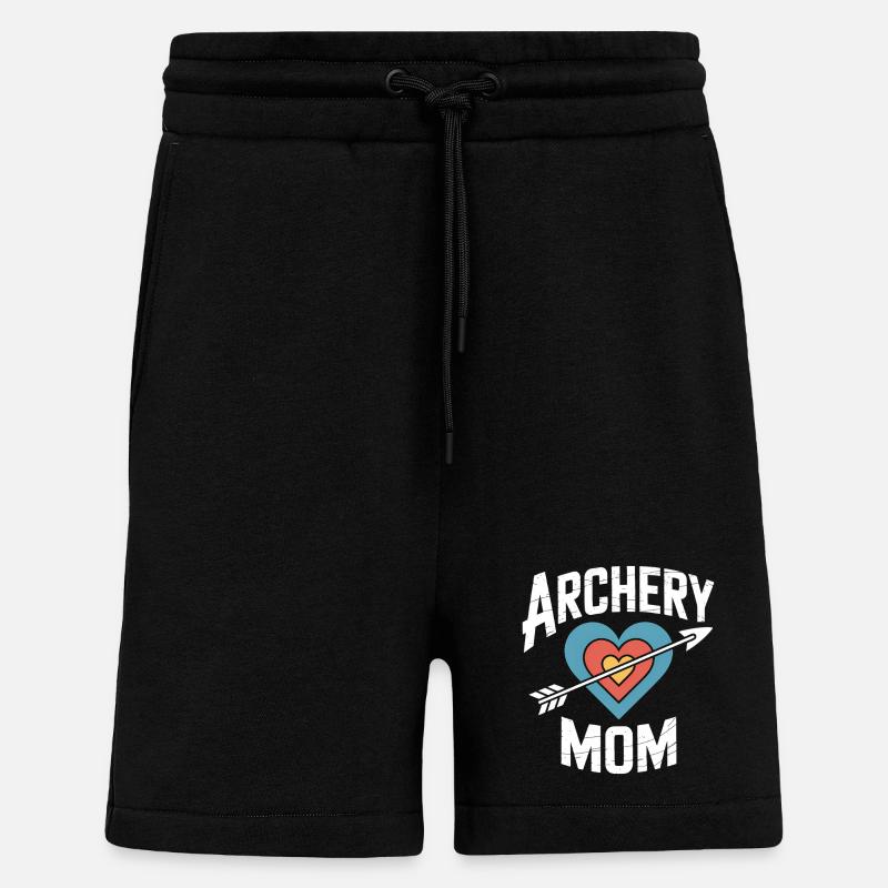 Bogenschießen Spruch Mutter Bogenschießen Geschenk - Shorts - made by SPREAD - SOLID BLACK