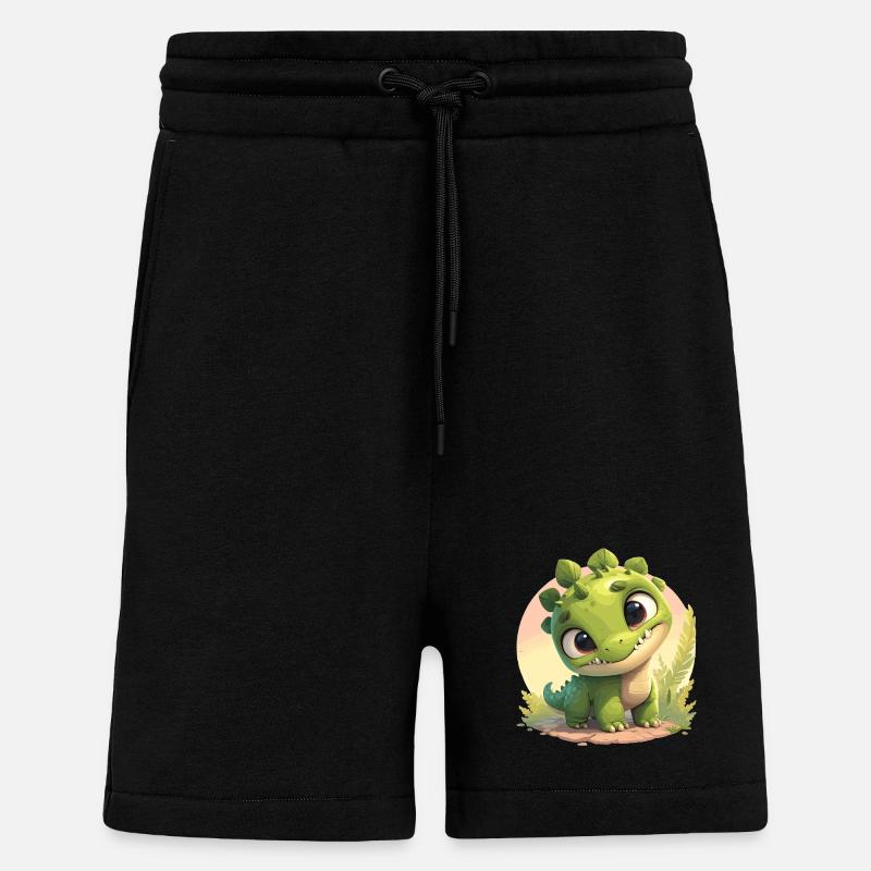 Dino Dinosaur Dinosaur - Shorts - made by SPREAD - SOLID BLACK
