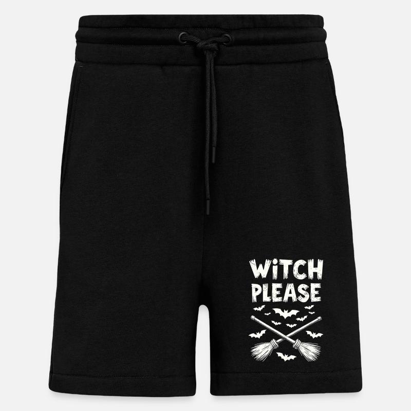 Witch Please – Halloween Hexen Besen - Shorts - made by SPREAD - SOLID BLACK