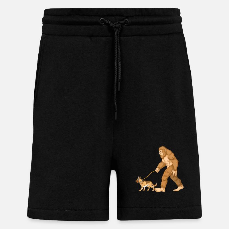 Bigfoot Walking Deutscher Schäferhund - Shorts - made by SPREAD - SOLID BLACK