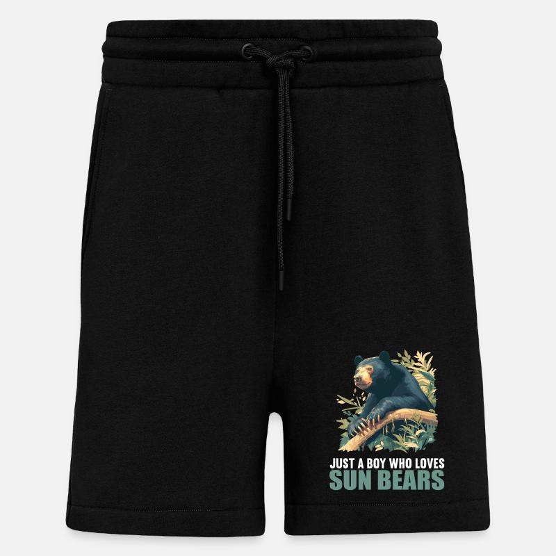 Sun Bear Malaienbär - Shorts - made by SPREAD - SOLID BLACK