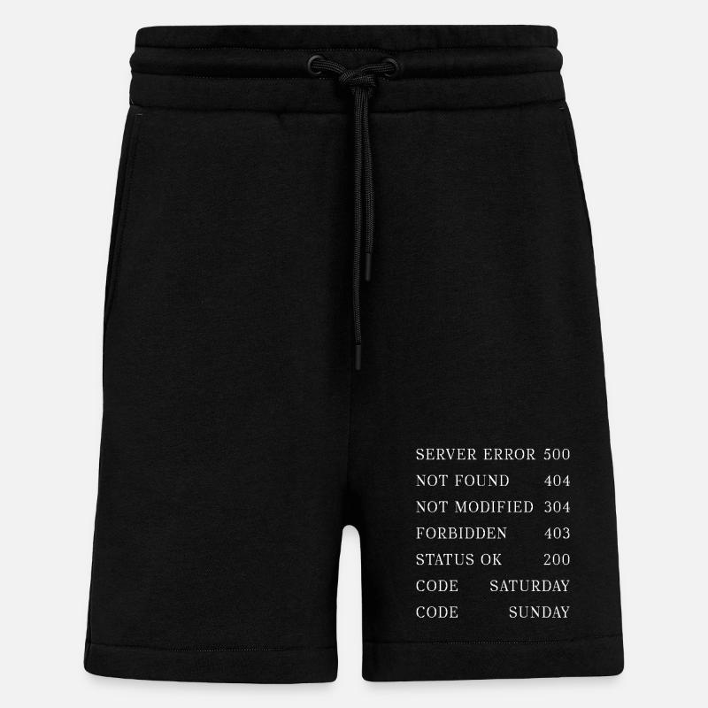 Codes IT en semaine - Short bio décontracté fabriqué en UE - SOLID BLACK