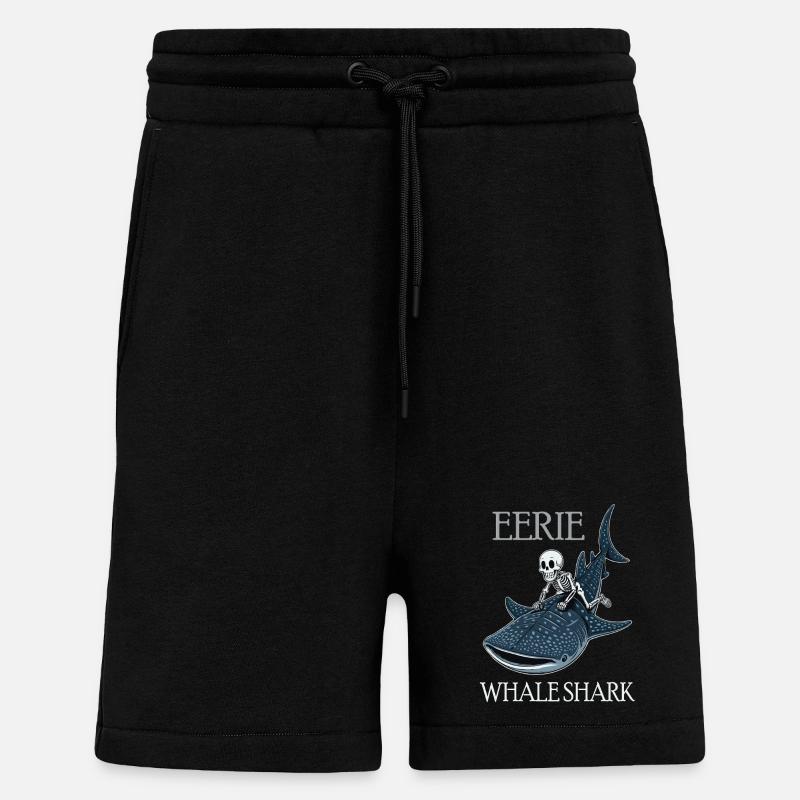 Énergie des mers avec requin-baleine - Short bio décontracté fabriqué en UE - SOLID BLACK