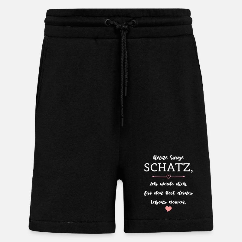 Humor Spruch Beziehung Ehe Partnerschaft - Shorts - made by SPREAD - SOLID BLACK