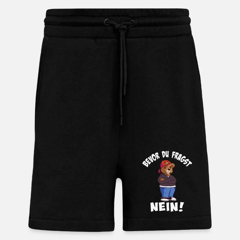Style ours cool avec chapeau tendance - Short bio décontracté fabriqué en UE - SOLID BLACK