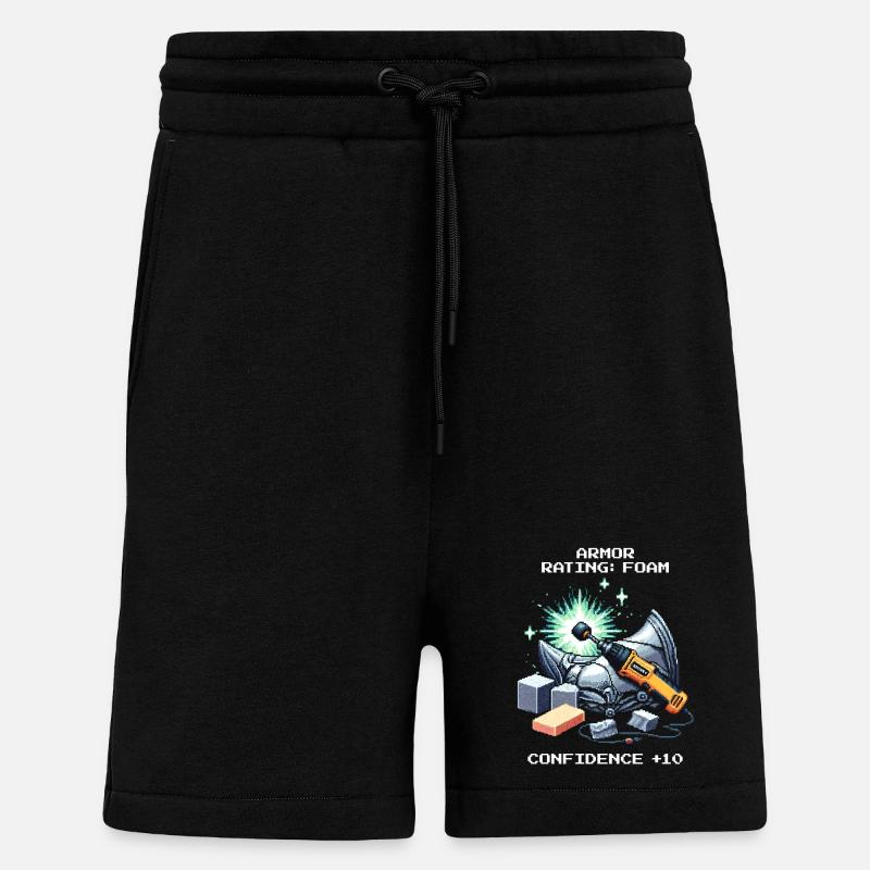 Statistique d’armure : Confiance +10 | Cosplay - Short bio décontracté fabriqué en UE - SOLID BLACK