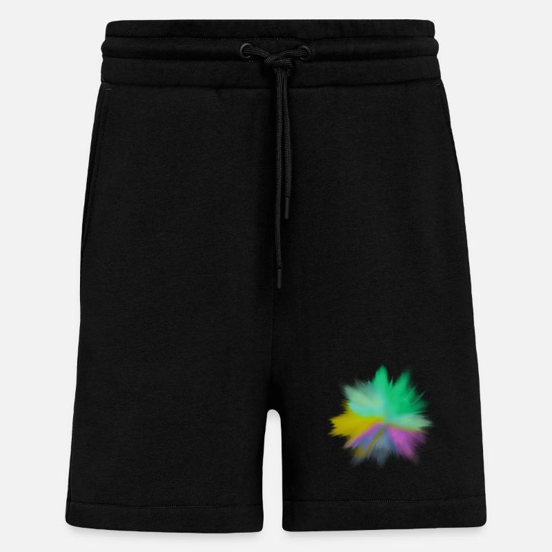 Explosion d’aquarelle - Short bio décontracté fabriqué en UE - SOLID BLACK