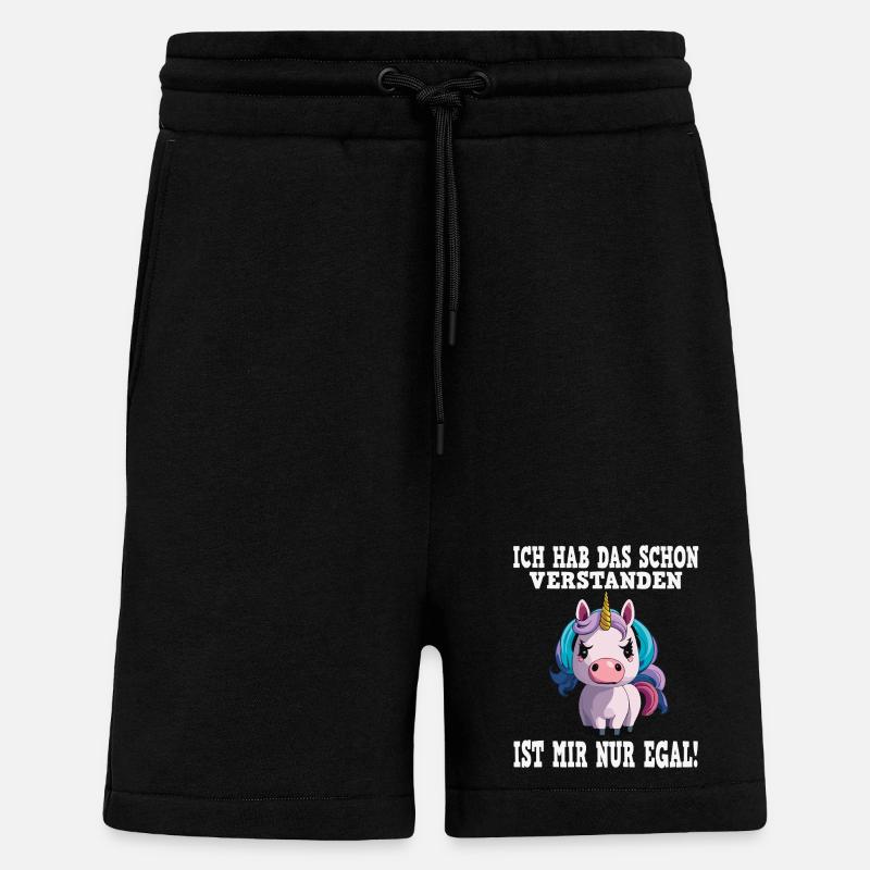 Süßer Einhorn-Kuschellook - Shorts - made by SPREAD - SOLID BLACK