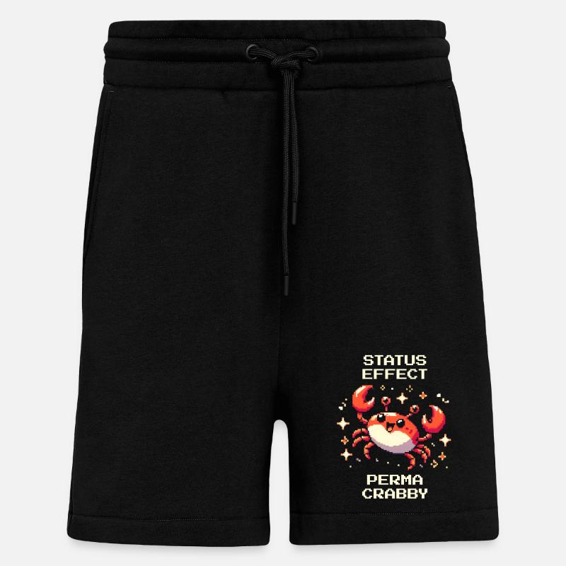 Status Effect: Perma-Crawly | Crab, Sea - Shorts - made by SPREAD - SOLID BLACK