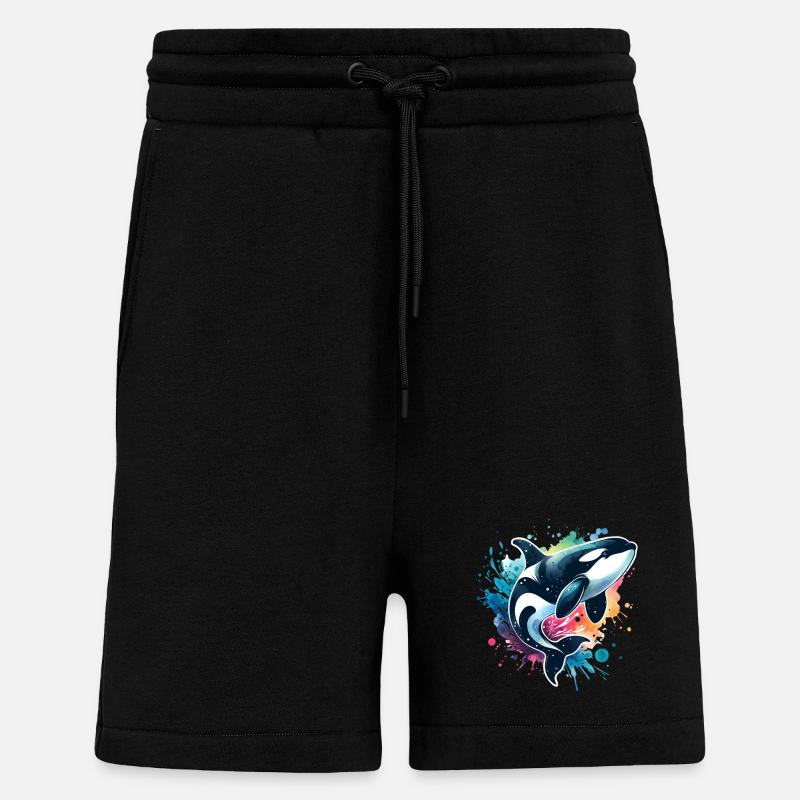Orca Schwertwal - Shorts - made by SPREAD - SOLID BLACK