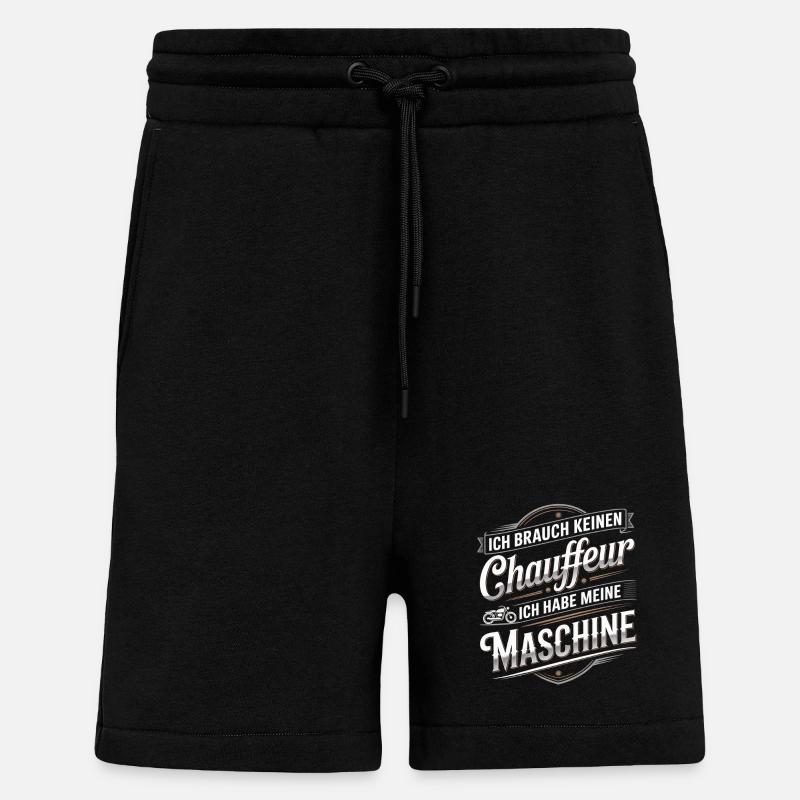 Machine au lieu d’un chauffeur - Short bio décontracté fabriqué en UE - SOLID BLACK