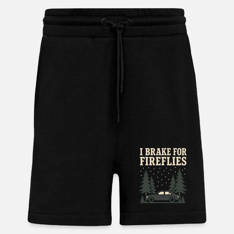 Firefly Summer Night Glow Bug Nostalgic - Shorts - made by SPREAD - SOLID BLACK