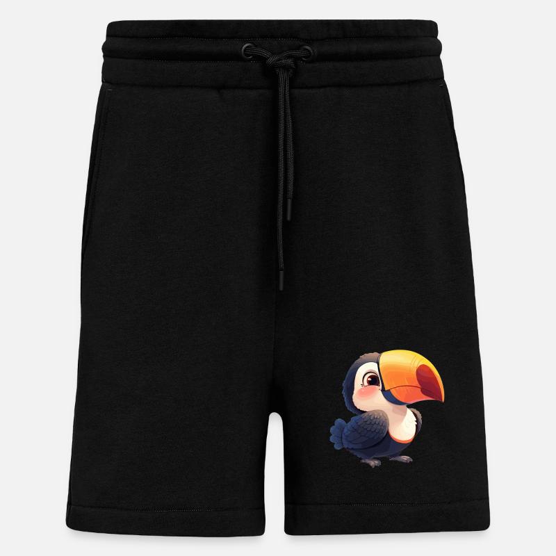 Toucans Toucan - Short bio décontracté fabriqué en UE - SOLID BLACK