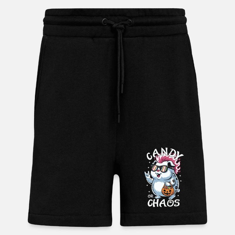 Chaotique Punk Cochon d’Inde Hamster d’Halloween - Short bio décontracté fabriqué en UE - SOLID BLACK