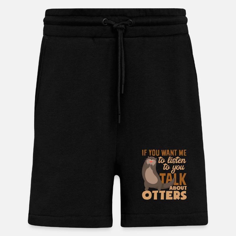 Seeotter Gespräch Über Otter - Shorts - made by SPREAD - SOLID BLACK