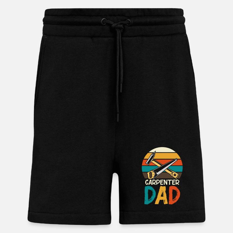 Carpenter Father Retro Tools - Shorts - made by SPREAD - SOLID BLACK