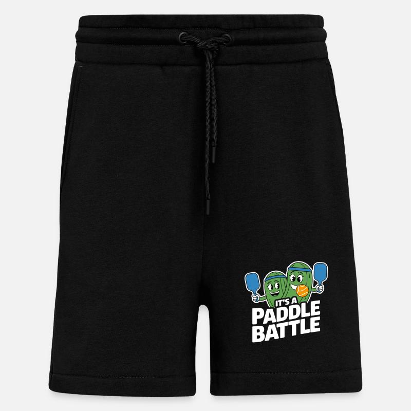 Paddleball Pickleball Geschenk Paddle Battle - Shorts - made by SPREAD - SOLID BLACK