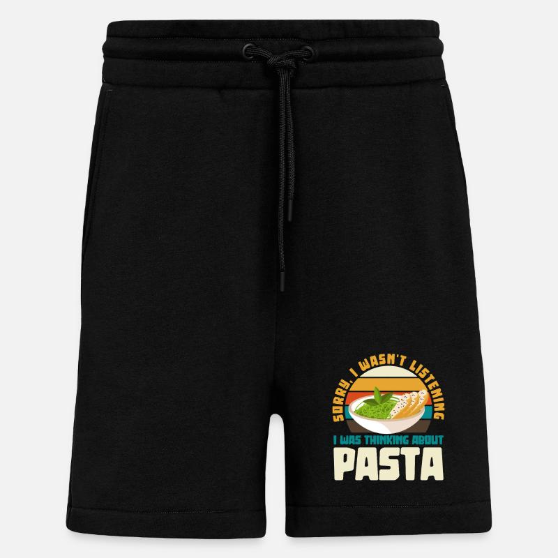 Ich dachte an Pasta Retro-Design - Shorts - made by SPREAD - SOLID BLACK