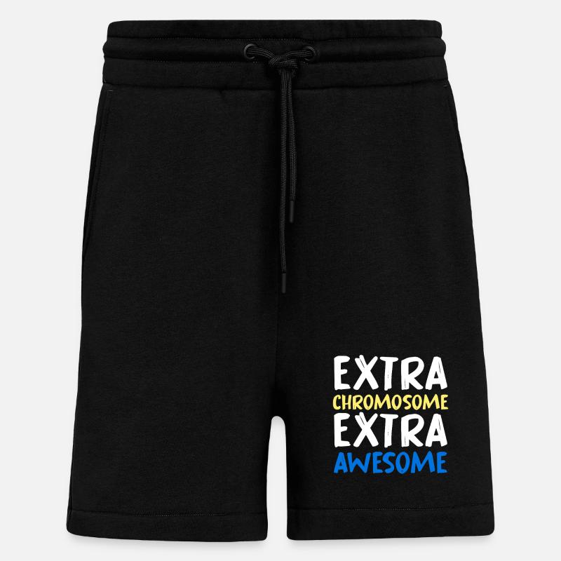 Chromosome supplémentaire extra génial - Short bio décontracté fabriqué en UE - SOLID BLACK
