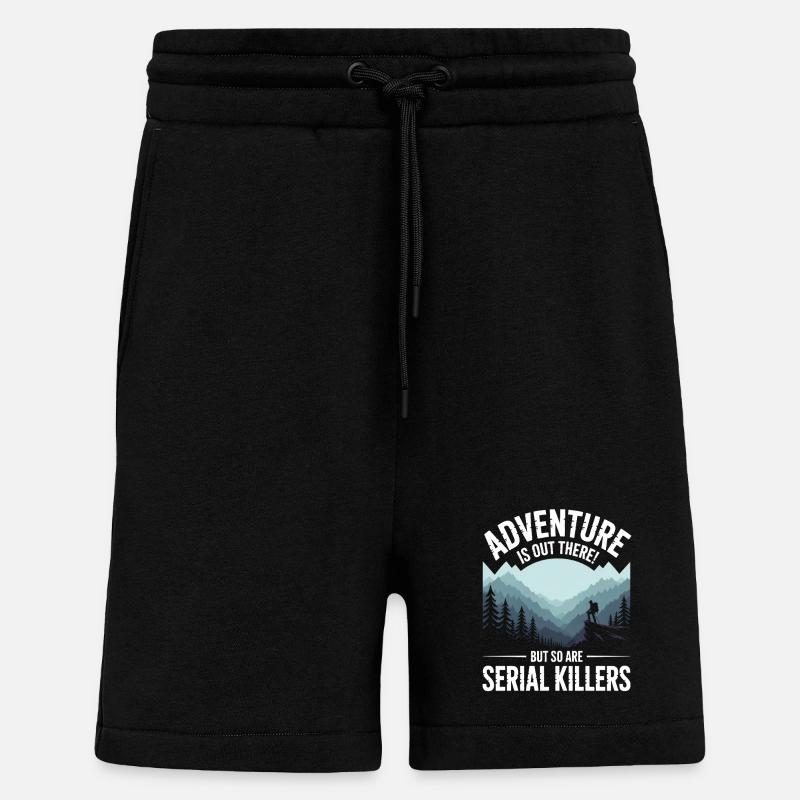 Adventure Is Out There Serial Killers - Shorts - made by SPREAD - SOLID BLACK