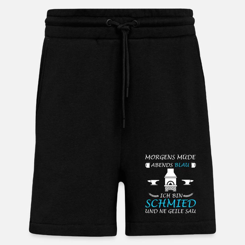 Schmied Schmiede Amboss Metallbau - Shorts - made by SPREAD - SOLID BLACK