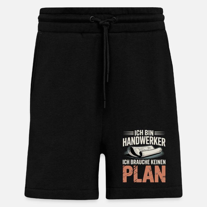 Des artisans sans plan - Short bio décontracté fabriqué en UE - SOLID BLACK