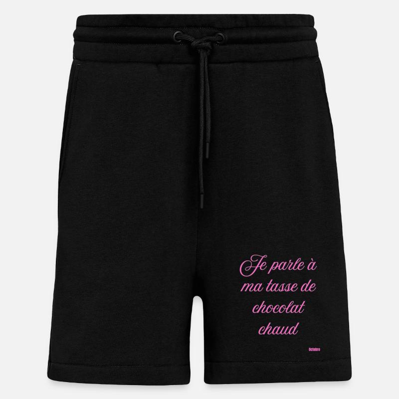 Pink Script Hot Chocolate Mug - Shorts - made by SPREAD - SOLID BLACK
