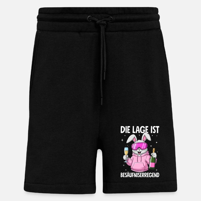 The situation is drunkenness - Shorts - made by SPREAD - SOLID BLACK