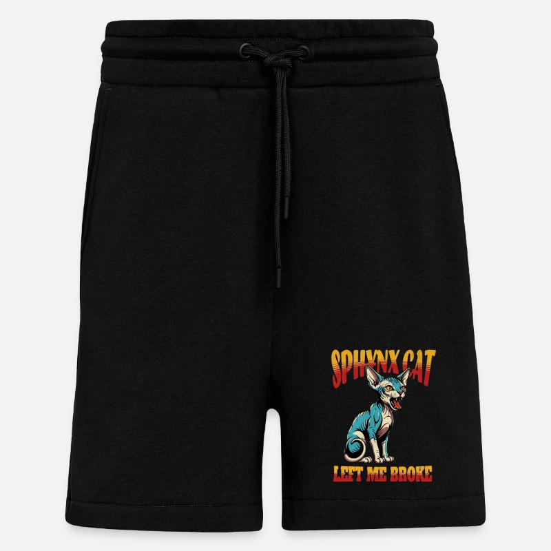 Sphynx Katze lustig - Shorts - made by SPREAD - SOLID BLACK